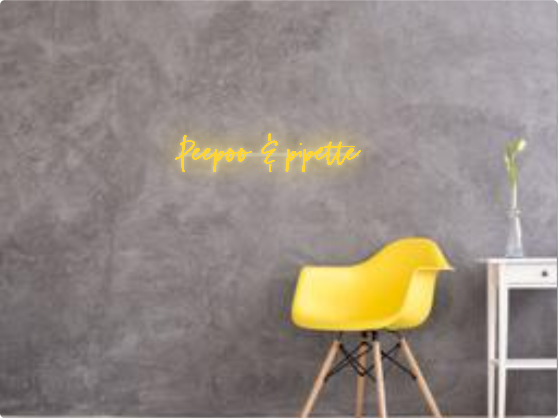 Custom text: Peepoo & pipette