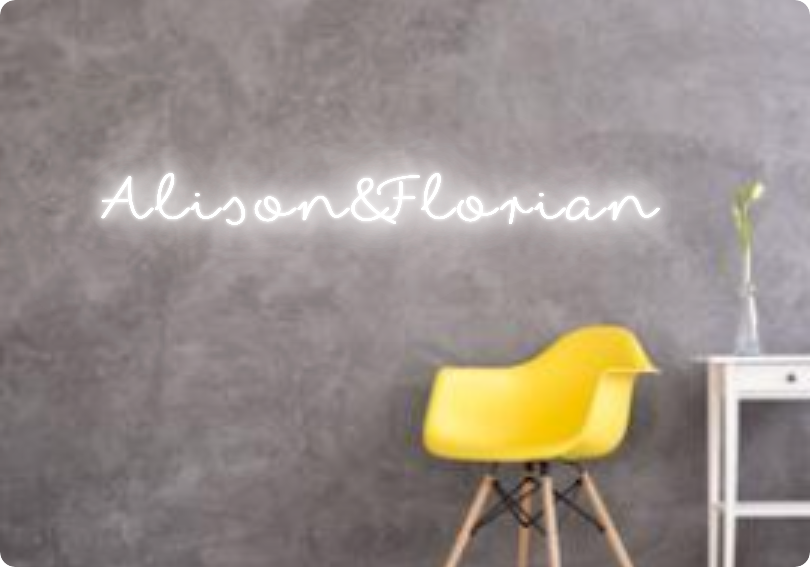 Custom text: Alison&Florian