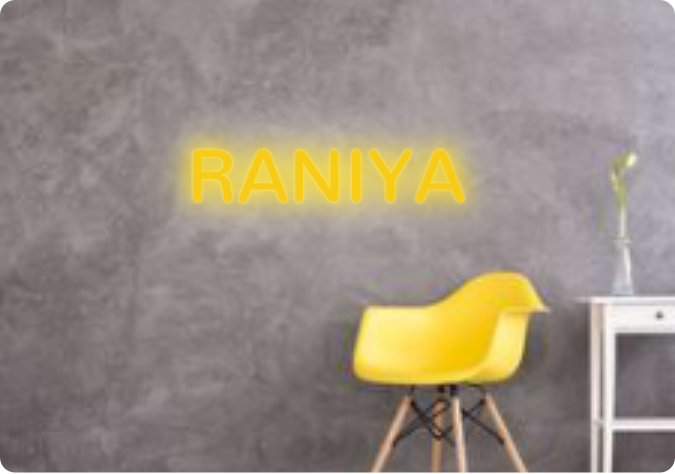 Custom text: RANIYA