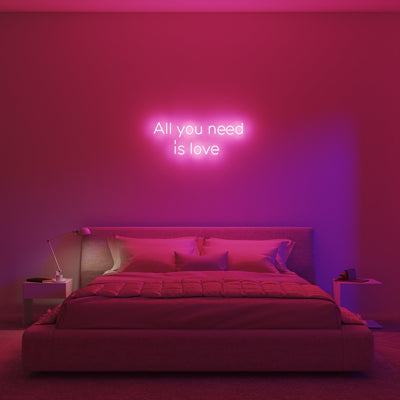 All you need is love  signe en neon LED