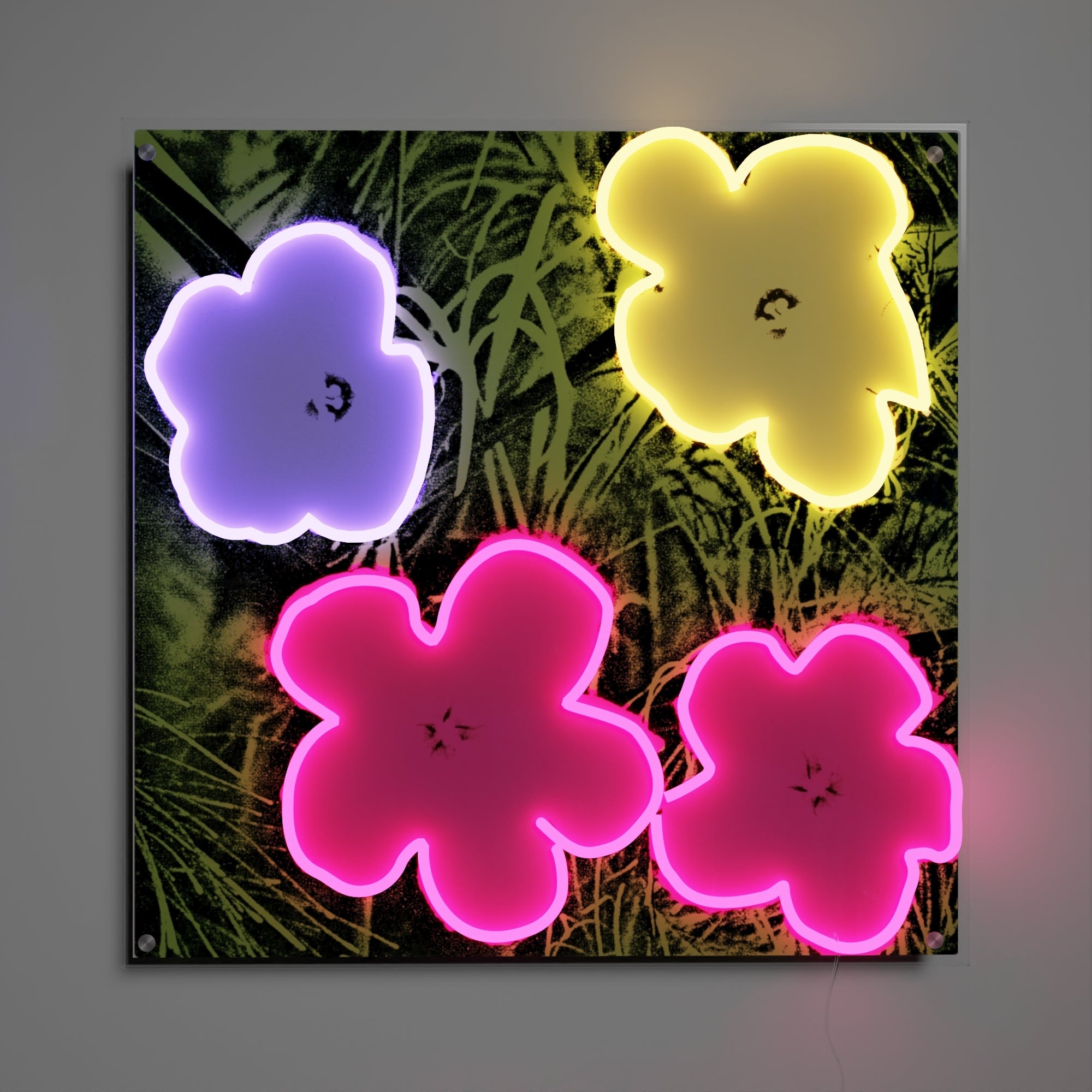 Flowers by Andy Warhol - signe en néon LED