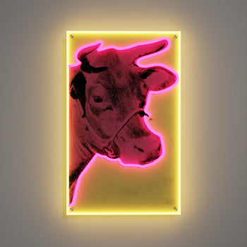 Cow by Andy Warhol - signe en néon LED