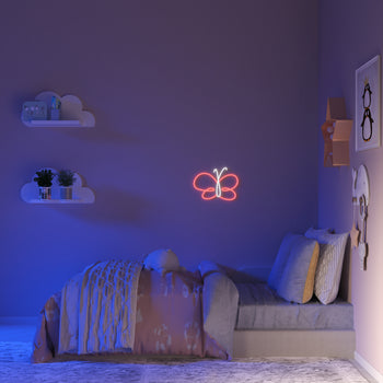 Butterfly Swirl - Signe en néon LED