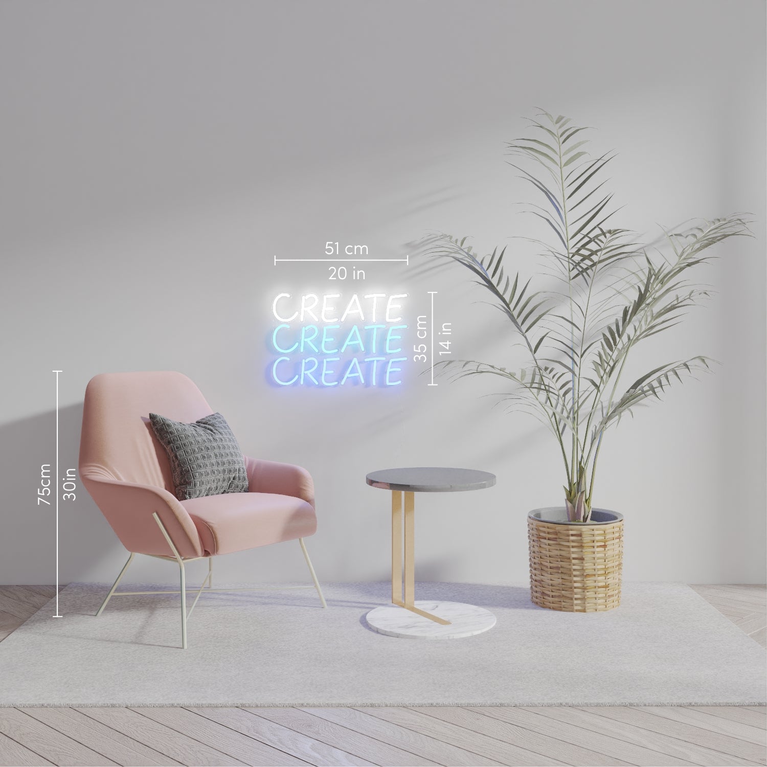 Create - signe en néon LED