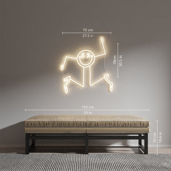 Dancing Lady by Smiley World x André Saraiva - Signe en néon LED