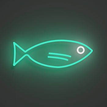 Fishy Friend Teal - Signe en néon LED