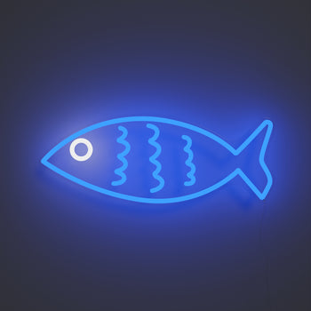 Fishy Friend Blue - Signe en néon LED