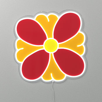 Flower Red and Orange by LILKOOL - signe en néon LED