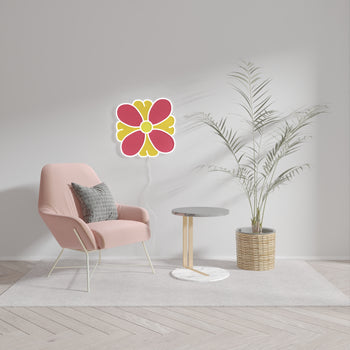 Flower Red and Orange by LILKOOL - signe en néon LED