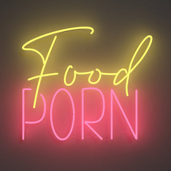 Food Porn, signe en néon LED