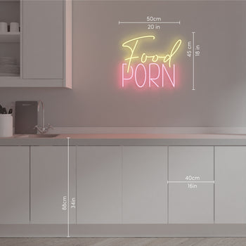 Food Porn, signe en néon LED