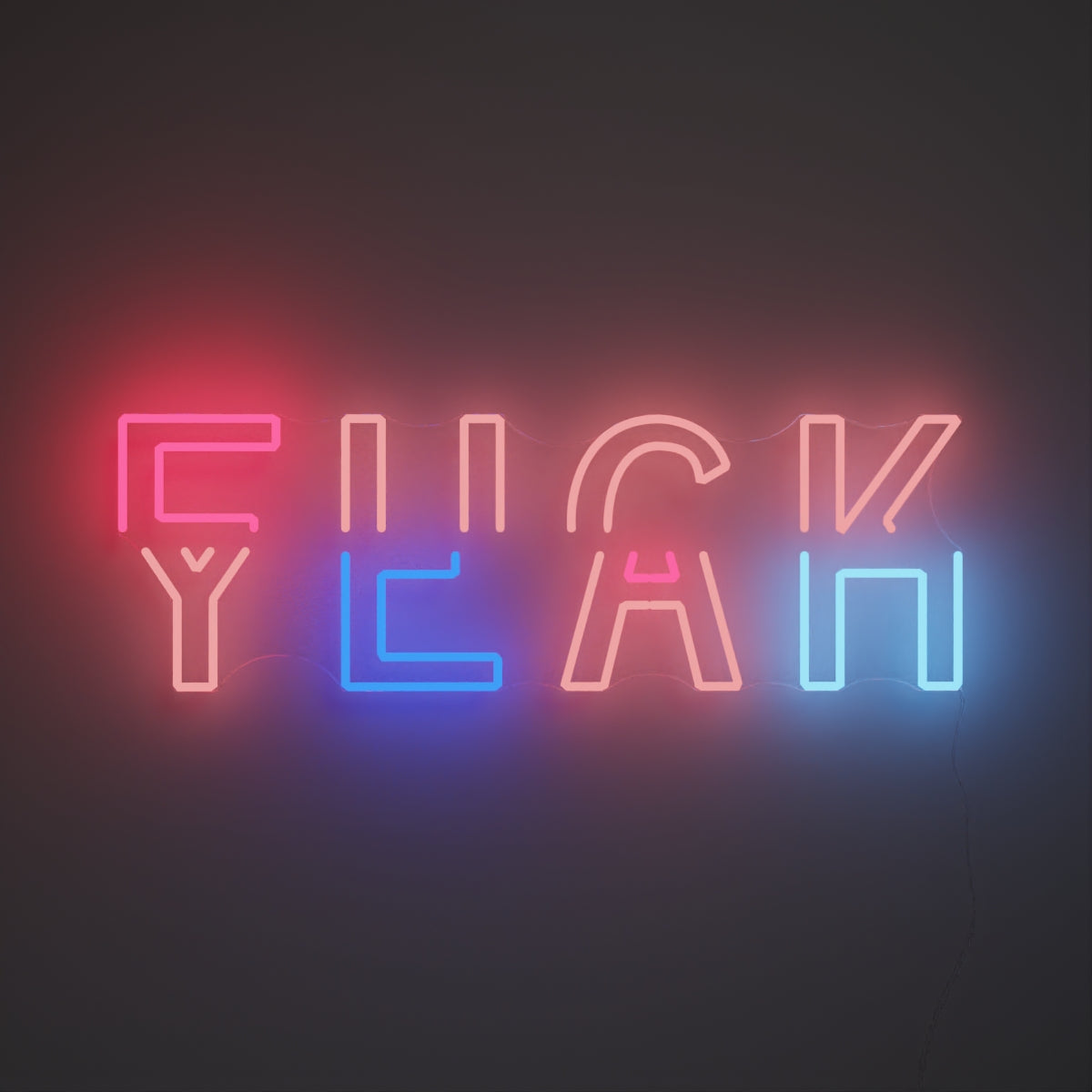 Fuck Yeah by Ceizer, signe en néon LED
