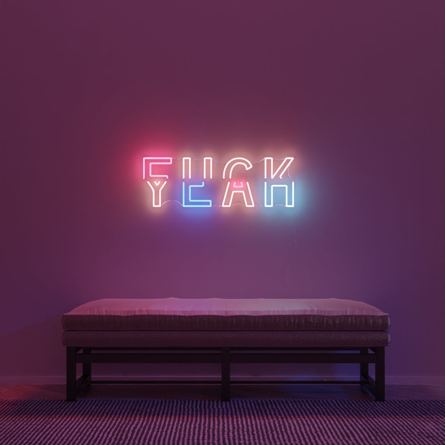 Fuck Yeah by Ceizer, signe en néon LED