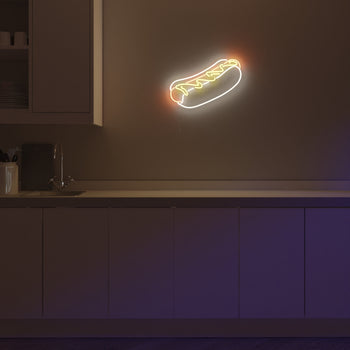 Hot Dog, signe en néon LED