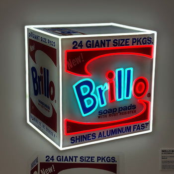 Brillo Box by Andy Warhol - signe en néon LED