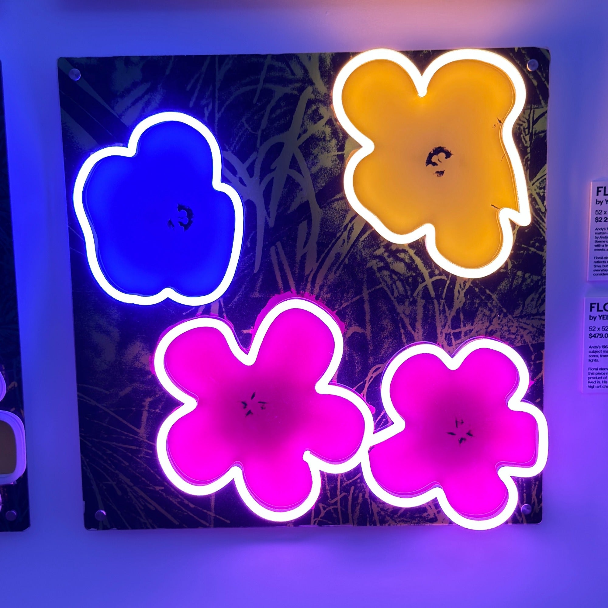 Flowers by Andy Warhol - signe en néon LED