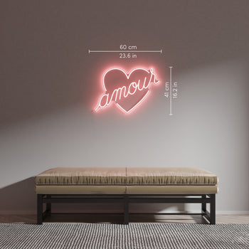 Amour by Jean André, signe en néon LED