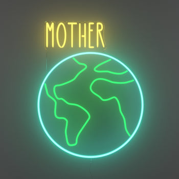 Mother Earth by Kelly Dabbah - signe en néon LED