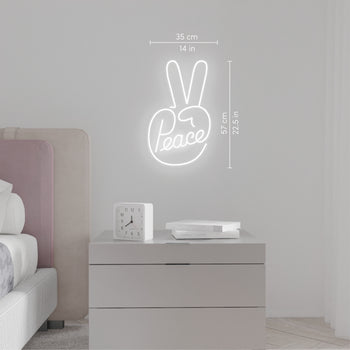 Peace by Ceizer, signe en néon LED