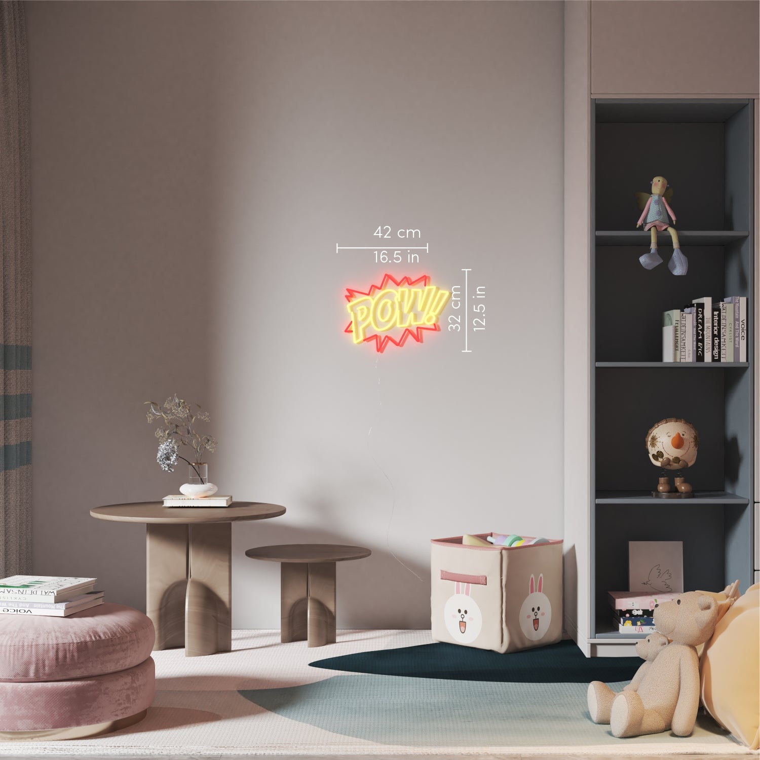 POW! - Signe en néon LED