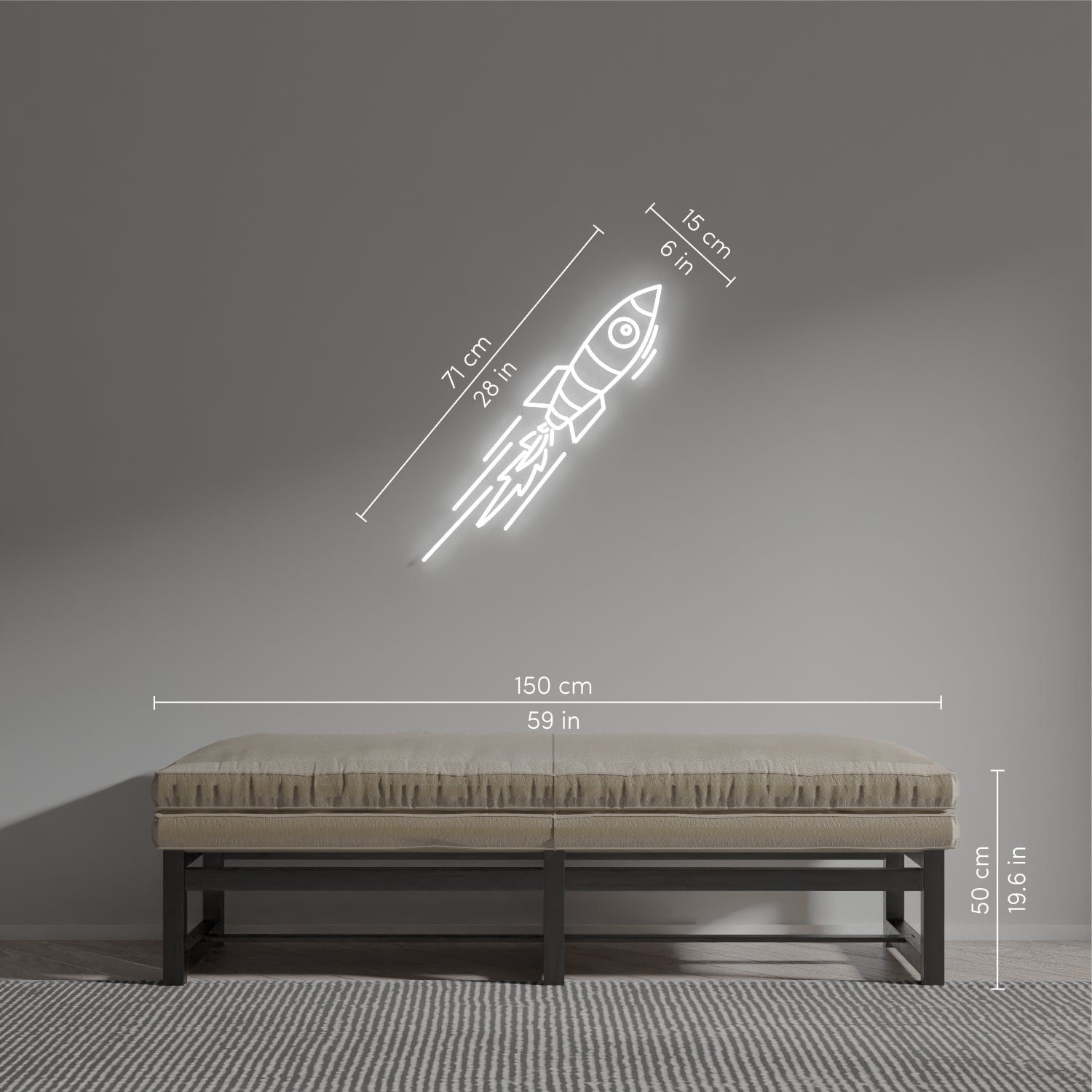 Rocket by André Saraiva - Signe en néon LED