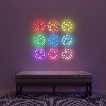 Smiley Wall by Smiley®, signe en néon LED