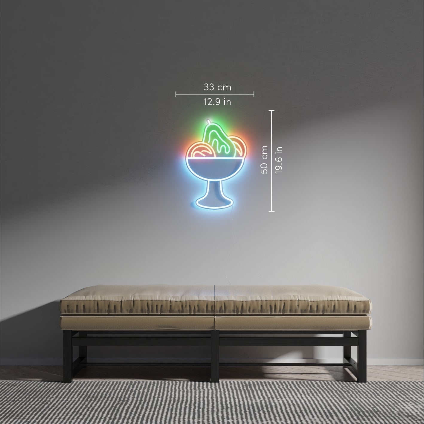 Garden Delights by Tom Wesselmann, signe en néon LED