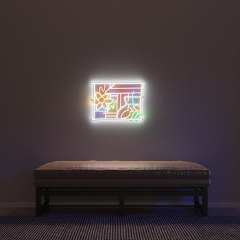 Composition by Tom Wesselmann, signe en néon LED