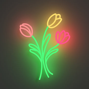 Tulipes by Coucou Suzette, signe en néon LED