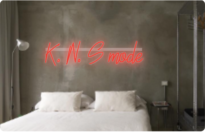 Custom text: K. N. S mode