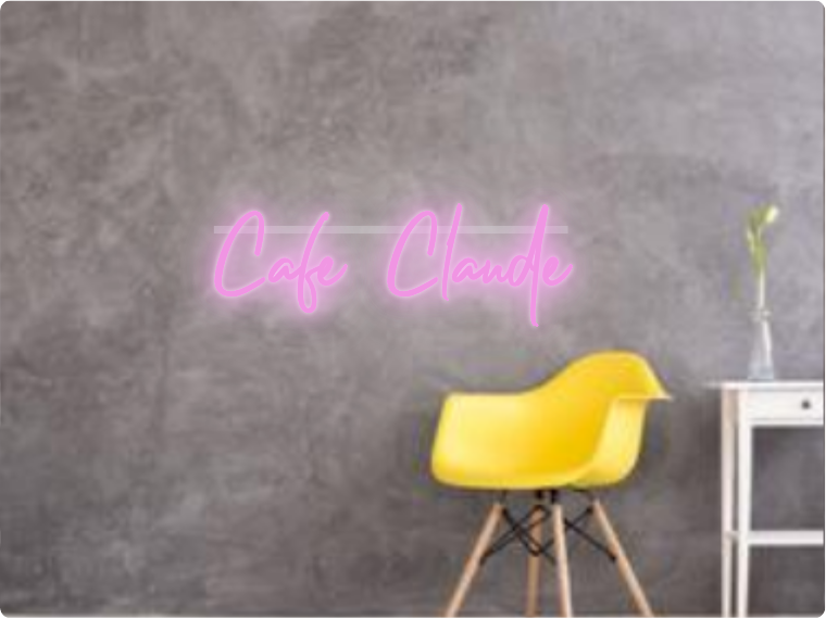 Custom text: Cafeé Claude