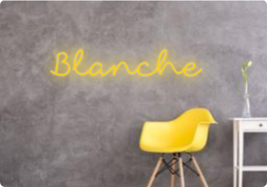 Custom text: Blanche