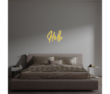 Custom text: Hello