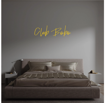 Custom text: Club Bobo