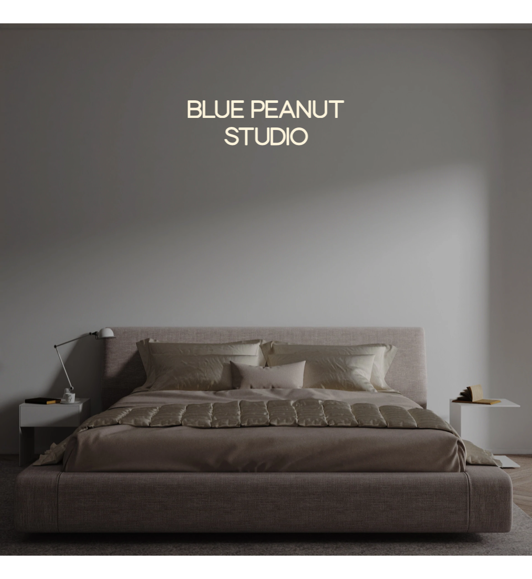 Custom text: BLUE PEANUT
STUDIO