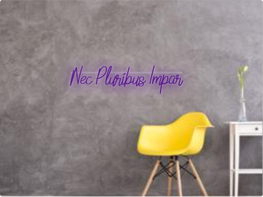 Custom text: Nec Pluribus Impar