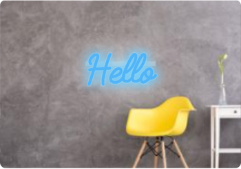 Custom text: Hello