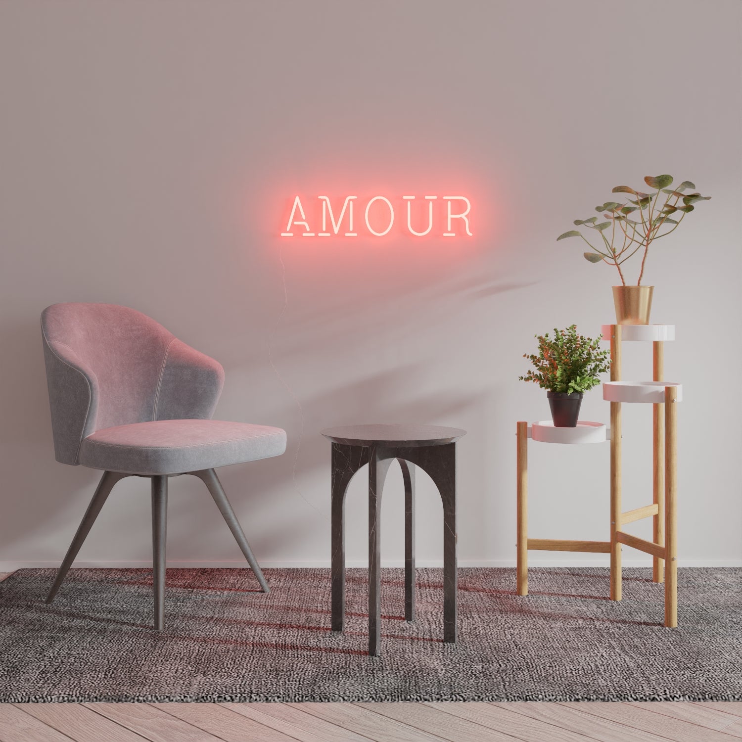 Amour, signe en néon LED
