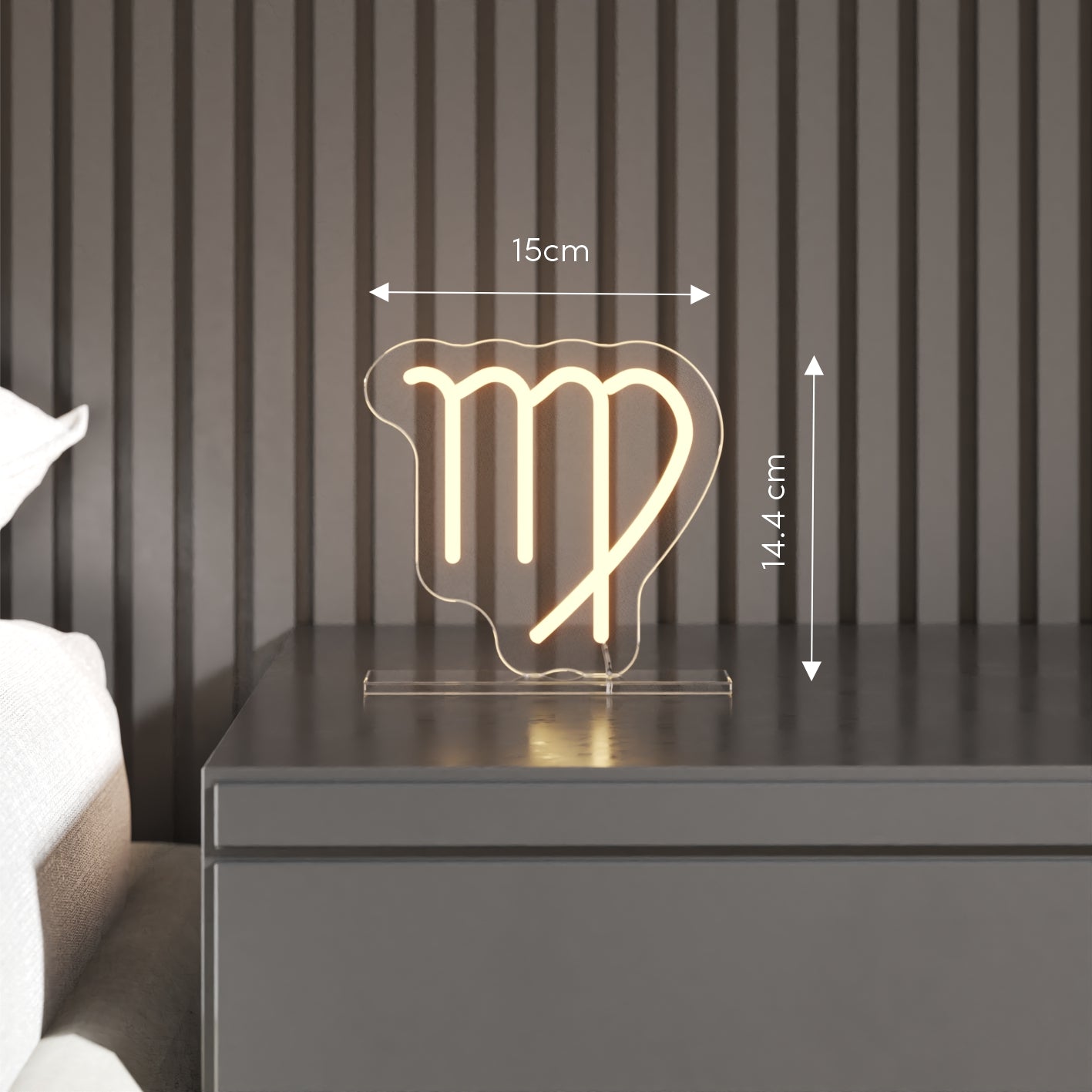 Vierge, signe en néon LED