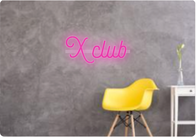 Custom text: X club