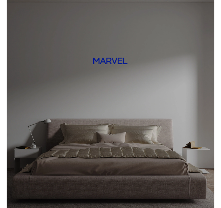 Custom text: MARVEL