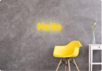 Custom text: Hello