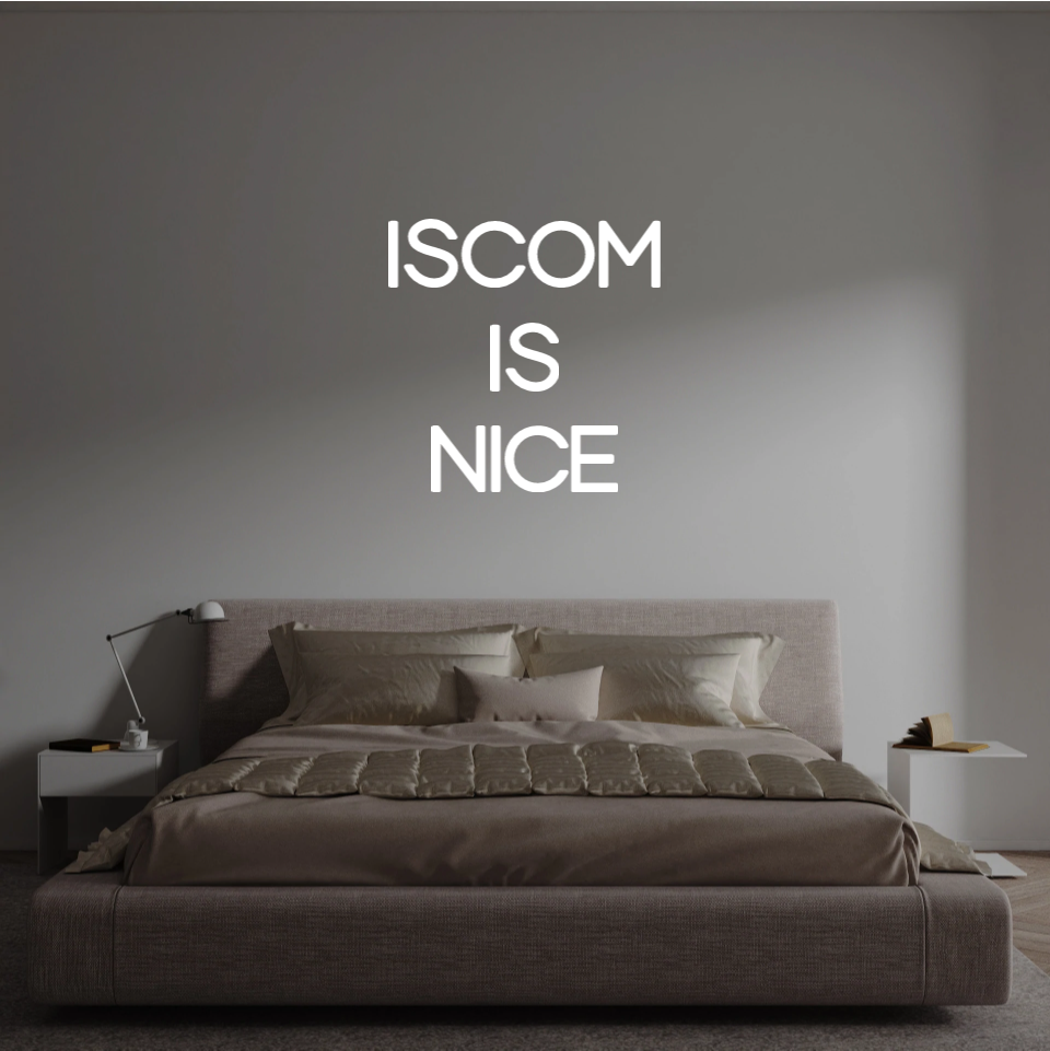 Custom text: ISCOM
IS
NICE