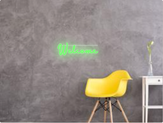 Custom text: Welcome