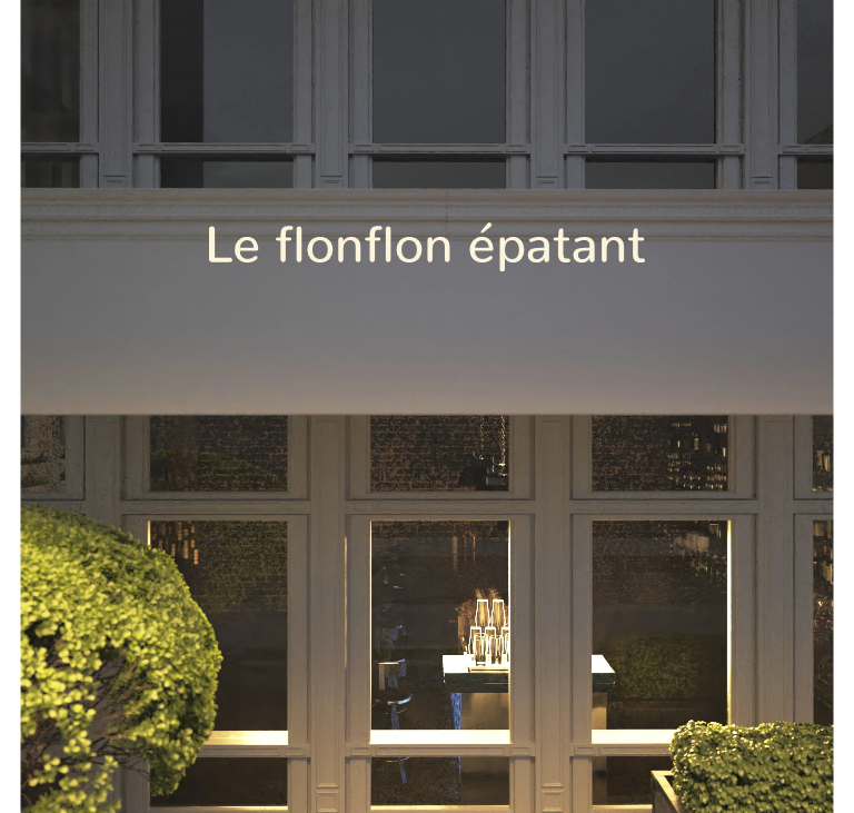 Custom text: Le flonflon épatant