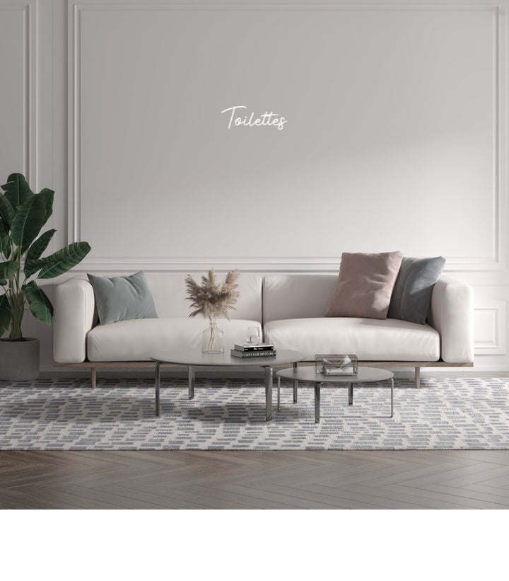 Custom text: Toilettes