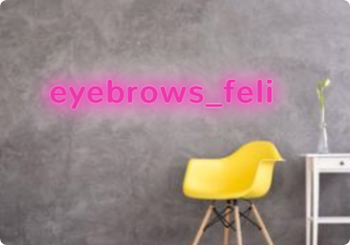 Custom text: eyebrows_feli