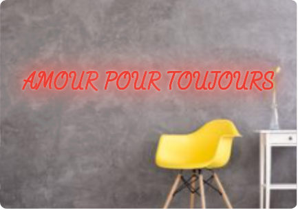 Custom text: AMOUR  POUR TOUJOURS