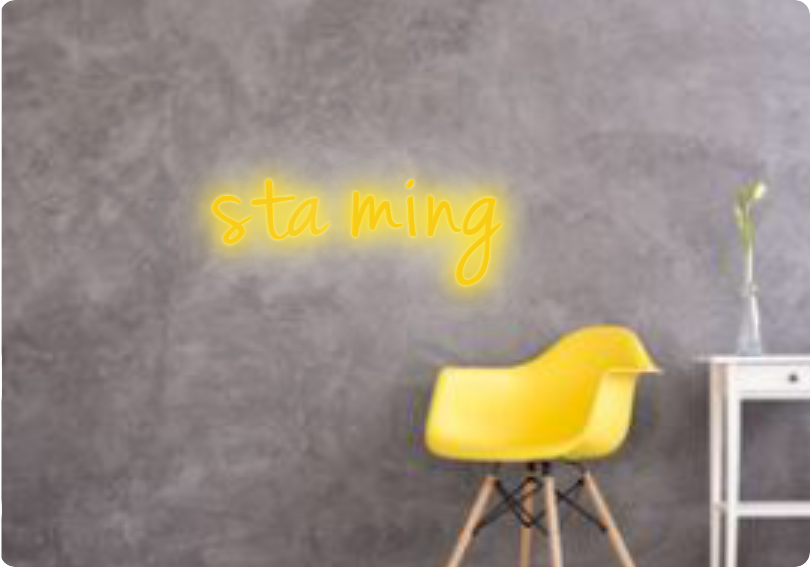 Custom text: sta ming