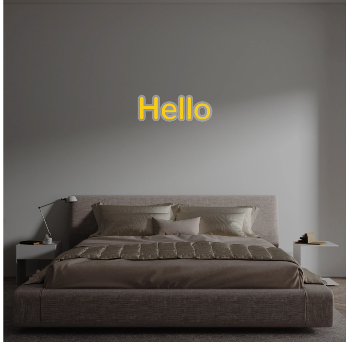 Custom text: Hello
